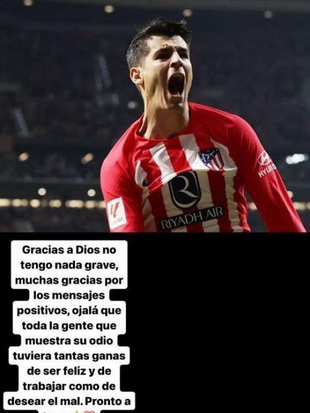 Morata habla de su lesión en Instagram: 