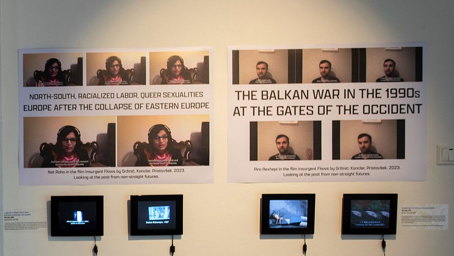 Vista de la exposición de Marina Grzinic