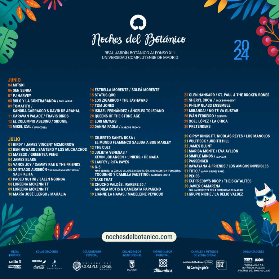 noches del botanico 2024 cartel