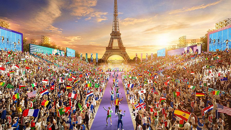 Concepción artística del Parque de los Campeones de París 2024