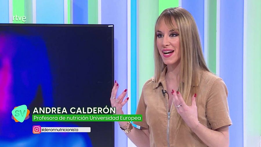 La profesora de nutrición Andrea Calderón en Saber Vivir