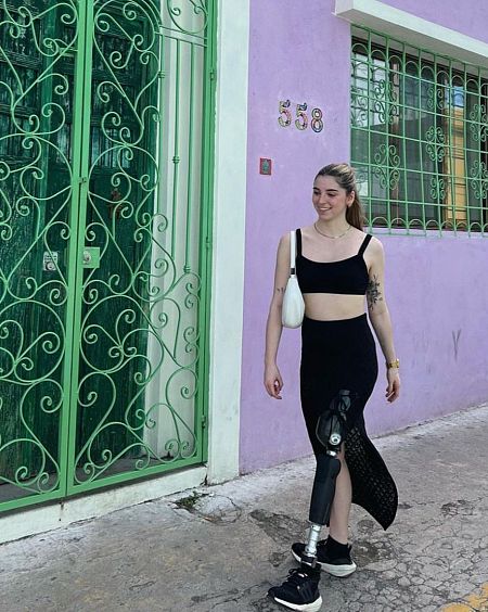 Marta Casado, posando, en Portugal