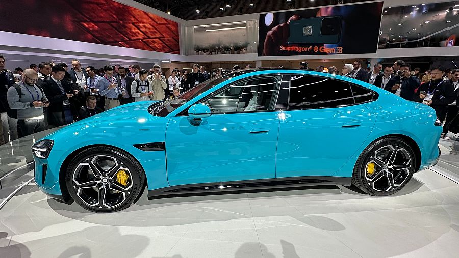 Presentación del SU7, el primer coche eléctrico de Xiaomi.