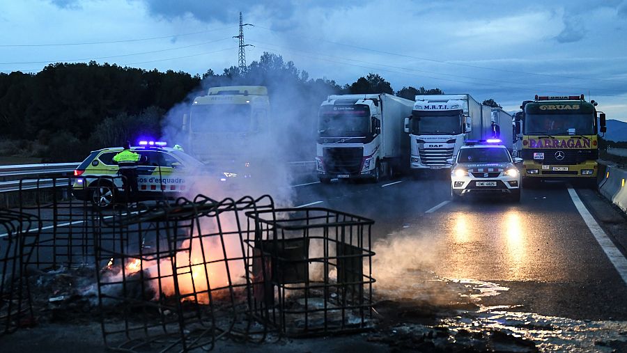 Protestas de agricultores en Cataluña