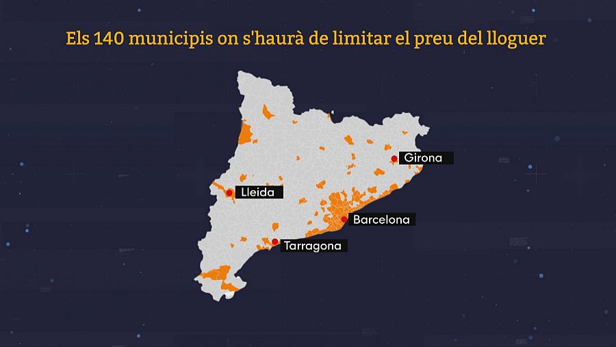 Els 140 municipis catalans on s'haurà de limitar el preu del lloguer