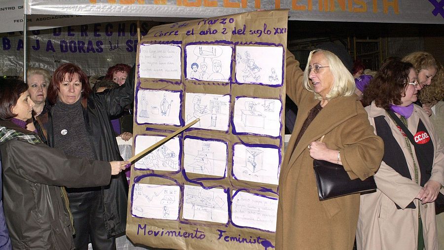 Cientos de mujeres se manifestaron en Madrid en 2002