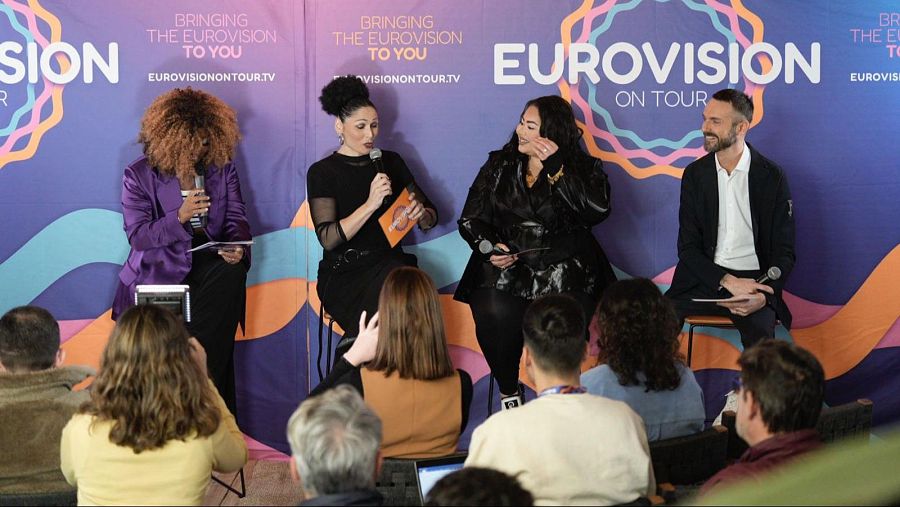 Rosa López interviene en la presentación de 'Eurovision On Tour'