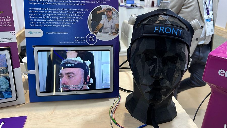 Casco para mejorar el tratamiento de un paciente con ictus