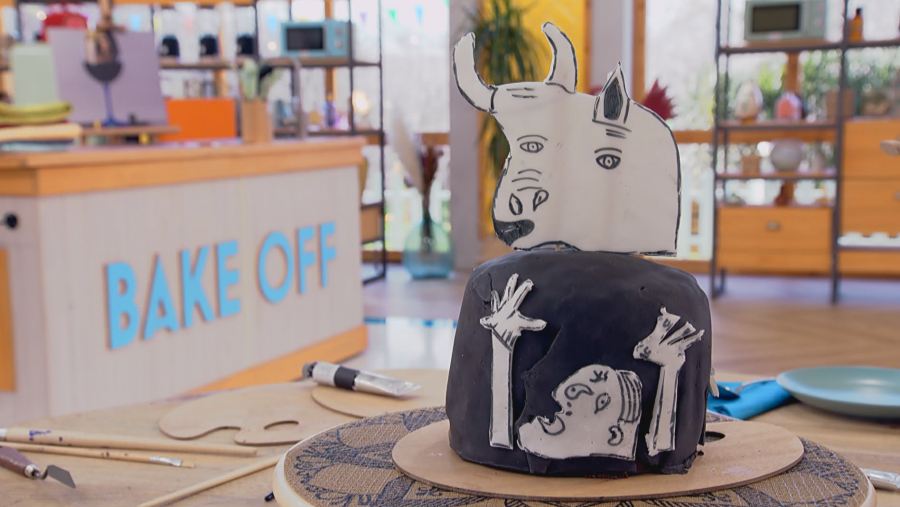 Imagen de la tarta inspirada en el bombardeo de Guernica en 'Bake Off'