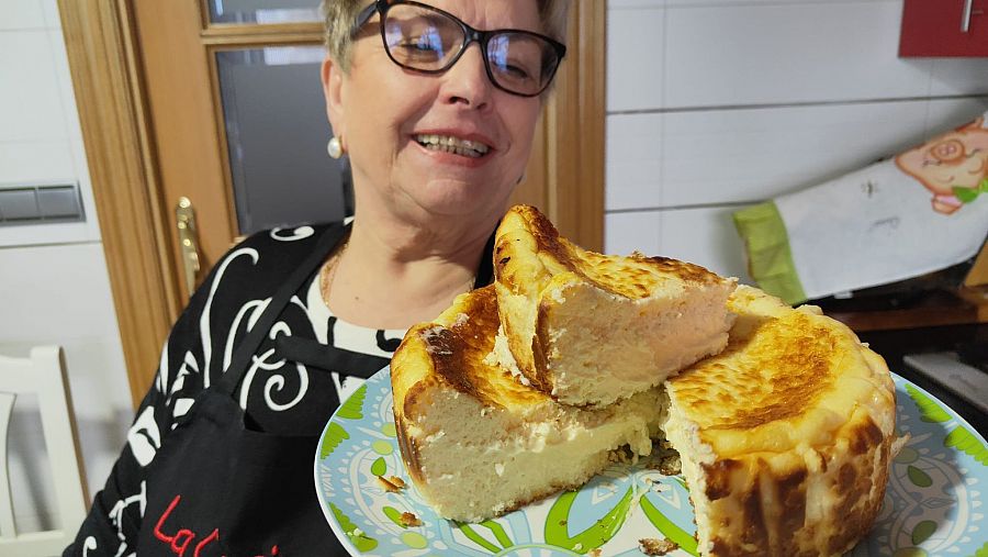 Adoración con la tarta de queso