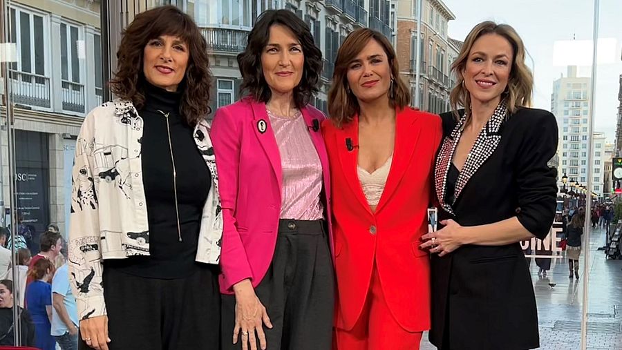 Mariela Besubieski, Ángeles González Sinde, Elena S. Sánchez y Silvia Abascal, en Málaga