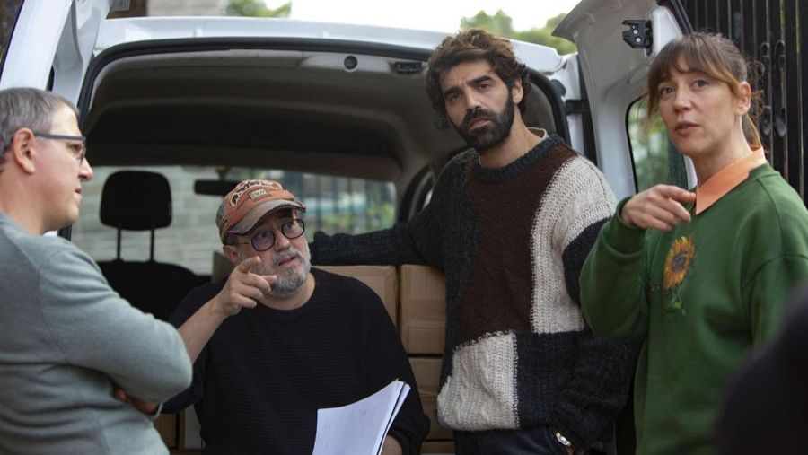 Un momento del rodaje de 'La casa'