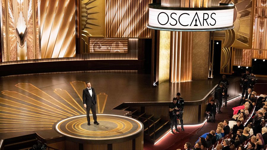 Oscar 2024 | Presentadores y claves: Foto de archivo de Jimmy Kimmel durante la pasada edición de los Premios Oscar (2023)