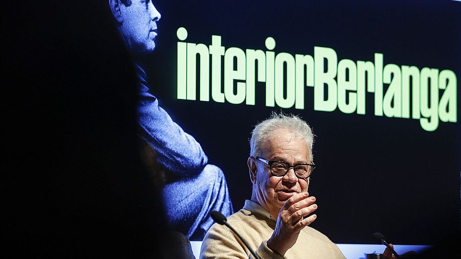 José Luis García Berlanga en la presentación de la exposición.