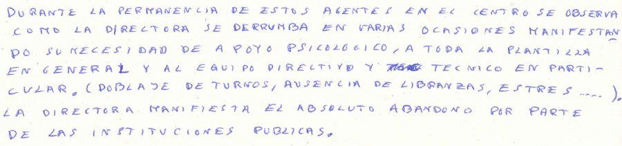 Acta de la residencia Mirasierra del 23 de abril de 2020