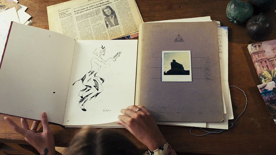 Cuaderno sobre su performance fotográfica en Cibeles