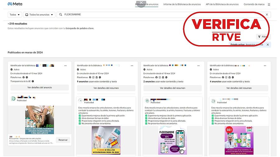 Anuncios de Flexosamine en las plataformas de Meta