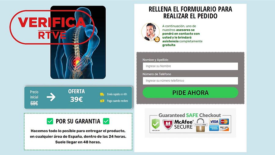 Tramitación por venta indirecta de Flexosamine a través de la página web