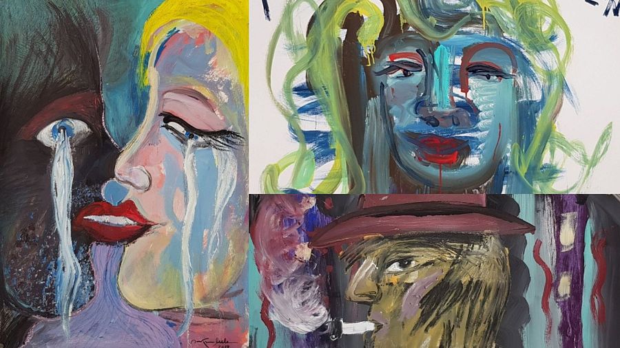 Muestra de algunas obras de 'Hay que jugar al vacío' (2018)