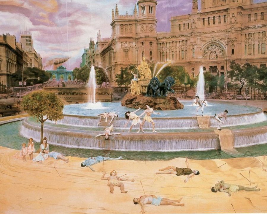 Performance fotográfica en Cibeles (1987)