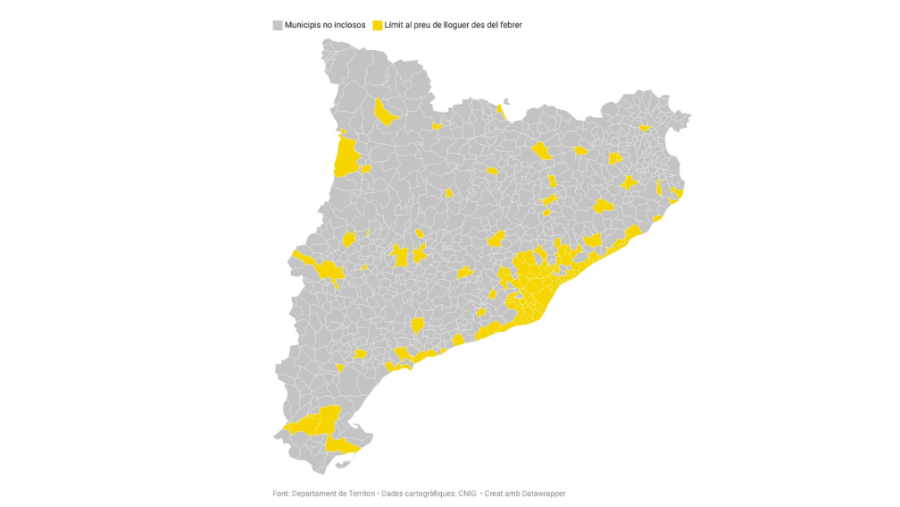 Municipis declarats àrees tensionades.