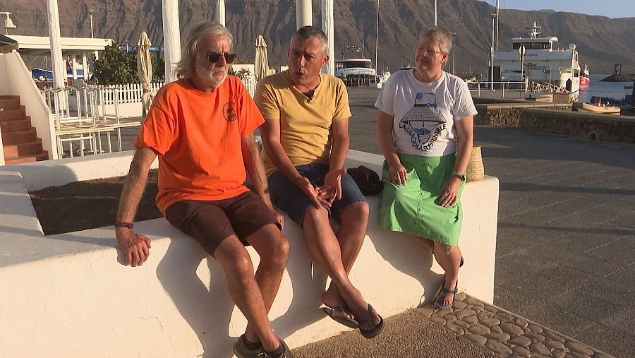 Vecinos Asamblea graciosera: Miguel, Toni y Mesi