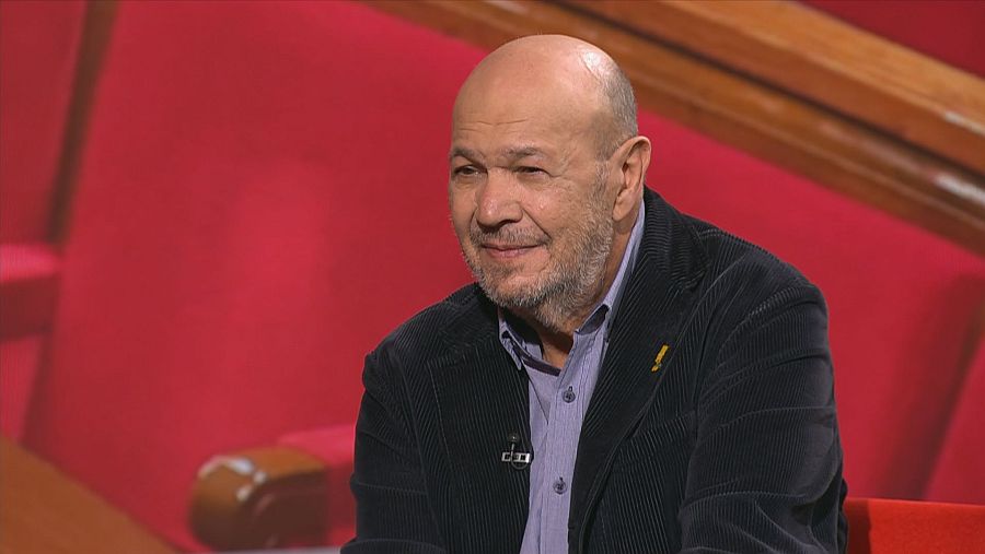 Joan Carles Gallego durant l'entrevista a 'Aquí parlem'