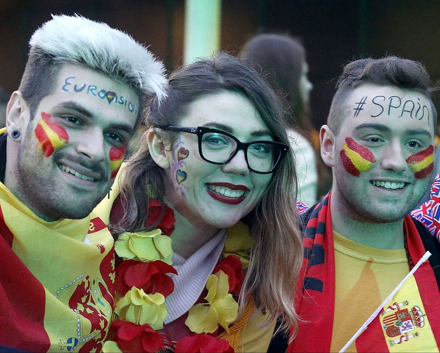 Eurofans españoles en Eurovisión 2017, celebrado en Kiev, Ucrania (EFE - TATYANA ZENKOVICH)