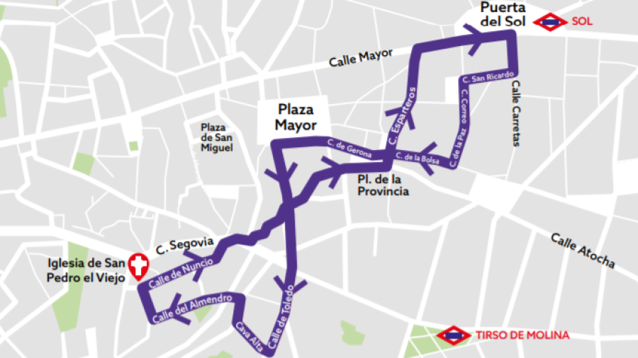 Recorrido de Nuestro Padre Jesús Nazareno 