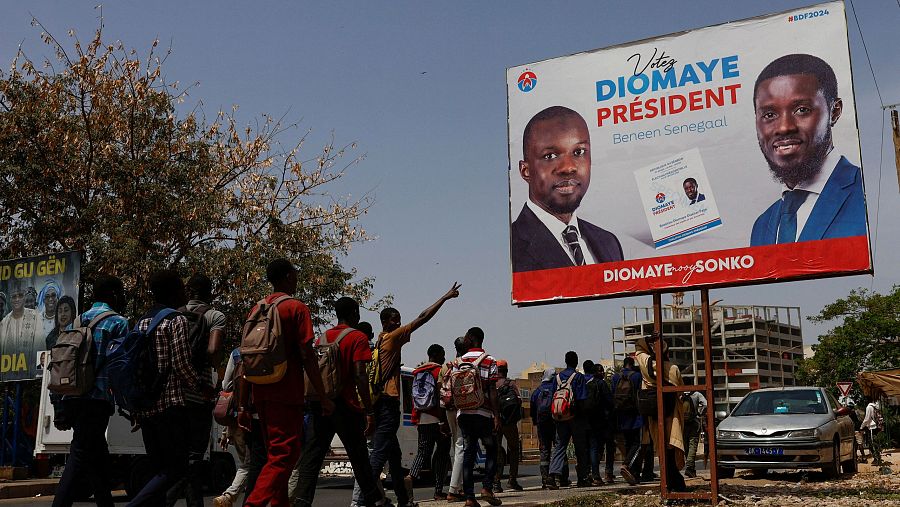 Cartel electoral de los dos líderes de la oposición Ousmane Sonko y Bassirou Diomaye Faye