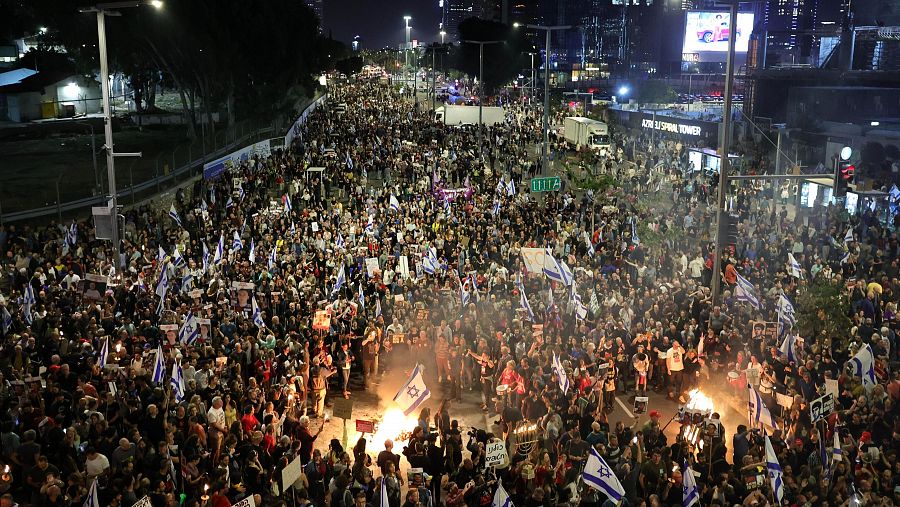 Protestas en Israel para pedir la liberación de los rehenes en manos de Hamás