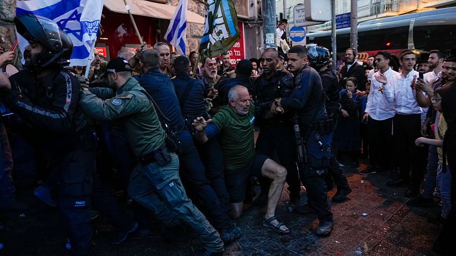 Manifestación contra el Gobierno israelí en Jerusalén