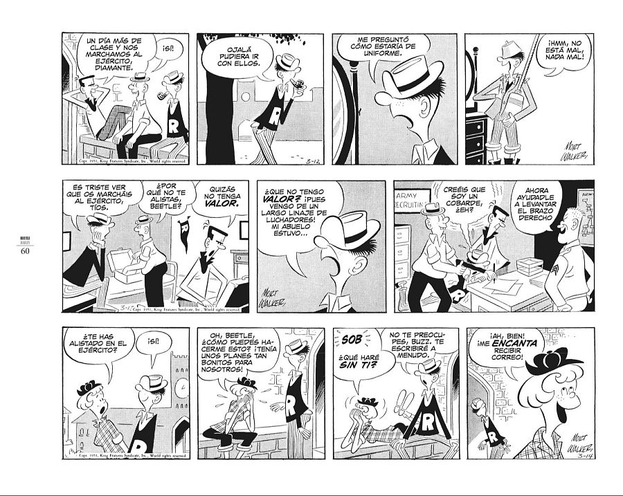 Página de 'Beetle Bailey. 1950-1952'