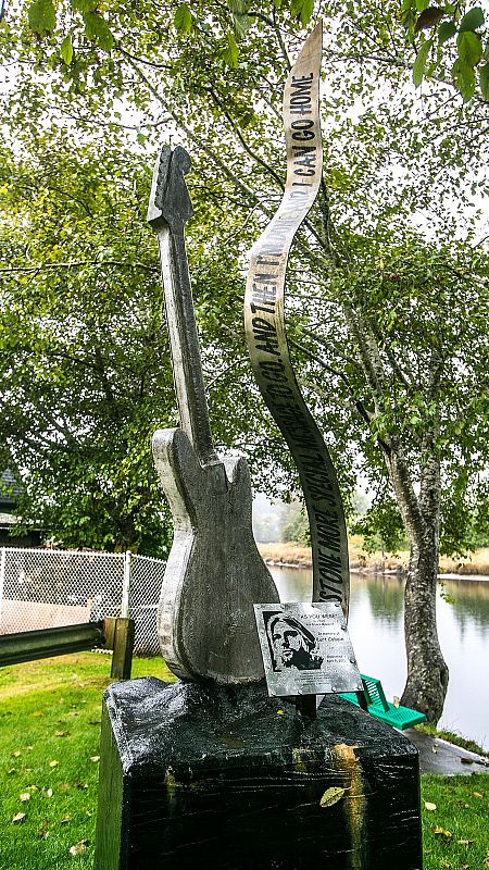 Imagen: Kurt Cobain Memorial Park cerca de su casa de la infancia en Aberdeen