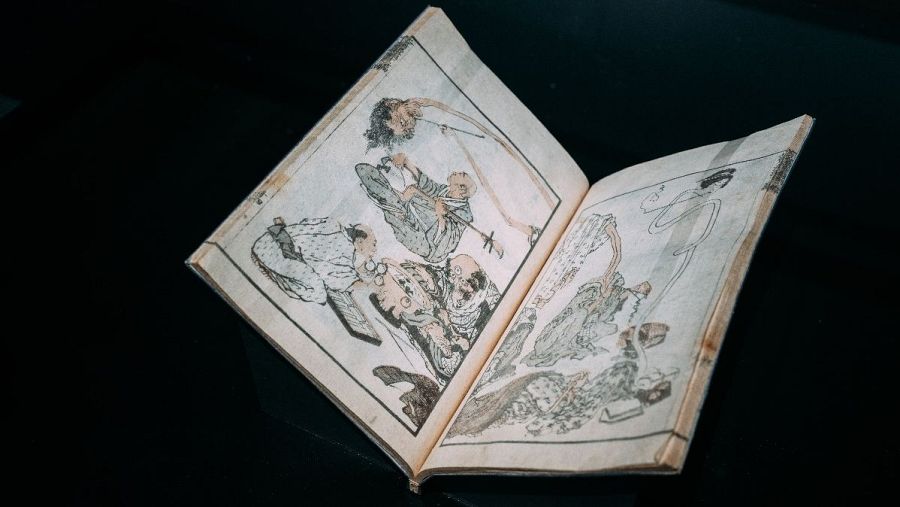 Ejemplar de 'Hokusai Manga', publicado en el Siglo XIX por Katsushika Hokusai