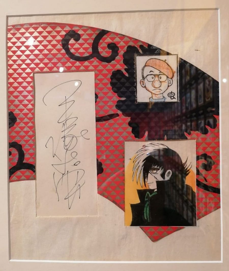 Autorretrato y firma de Osamu Tezuka