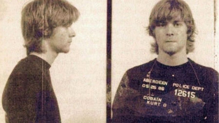 Imagen: Ficha policial de Kurt Cobain