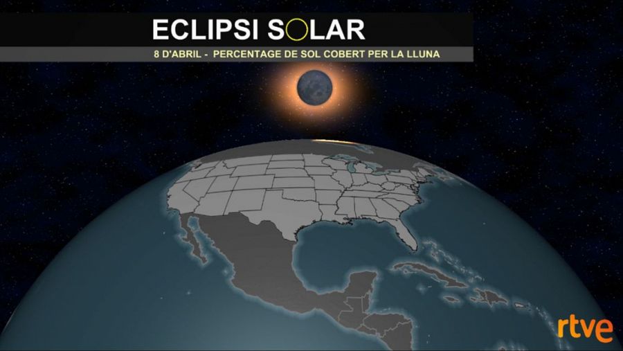 Eclipsi solar total el proper dilluns 8 d'abril