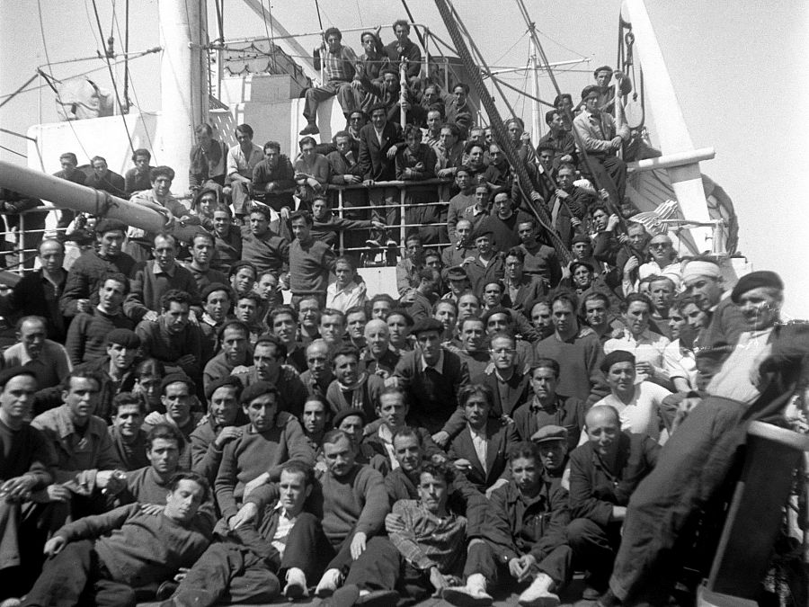 Els supervivents de la guerra i de les presons de l'URSS, arribaven a Barcelona al Semiramis l'abril del 1954