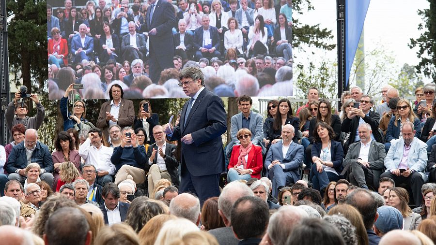 Puigdemont presenta su candidatura en el sur de Francia
