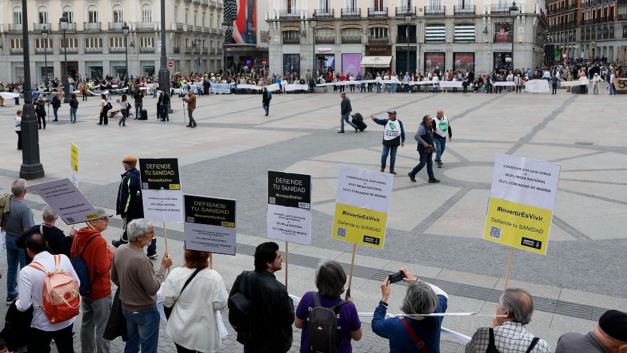 Manifestación por el Día Mundial de la Salud en Madrid