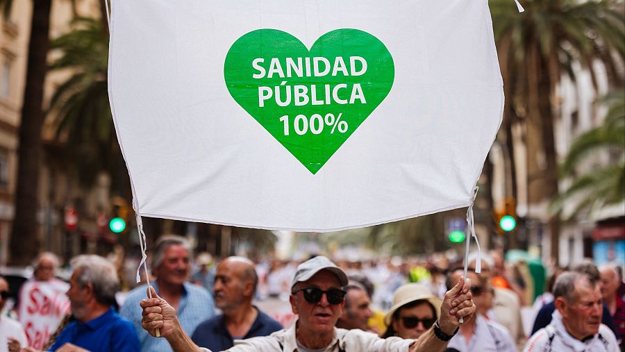 Manifestación en defensa de la Sanidad pública en Málaga
