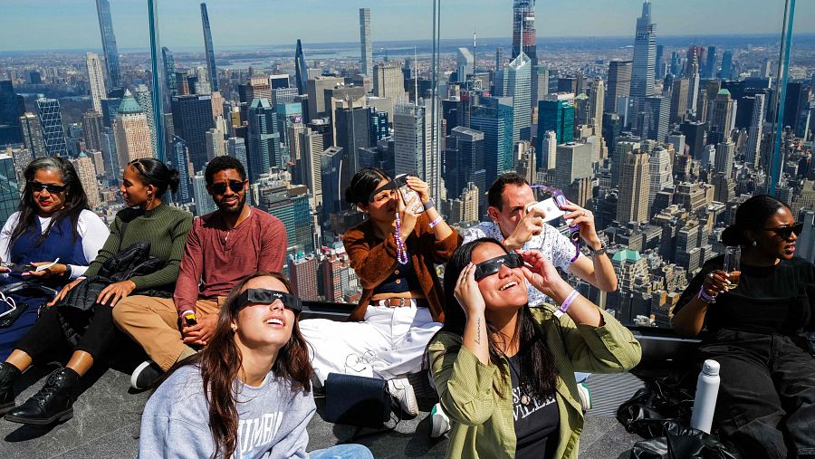 El eclipse solar ha generado una gran expectación en Nueva York