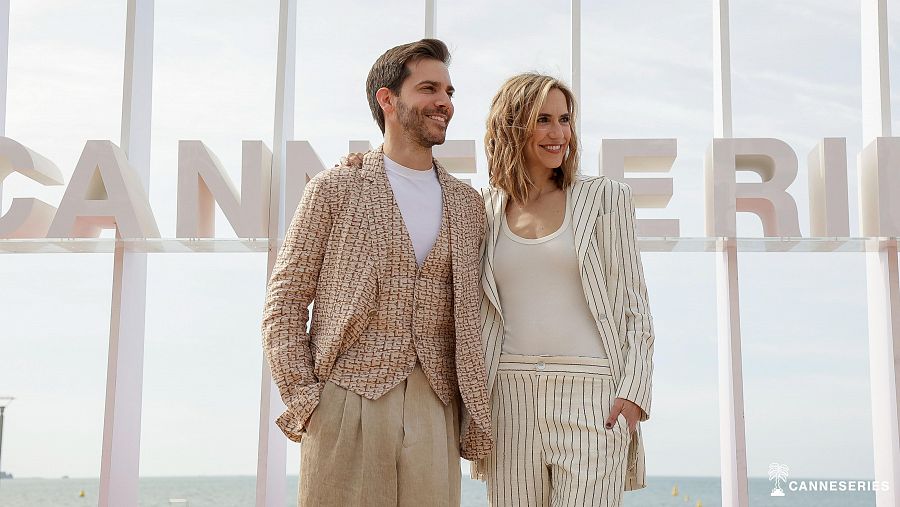 Marc Clotet y Aina Clotet durante la presentación de 'Esto no es Suecia' en Canneseries