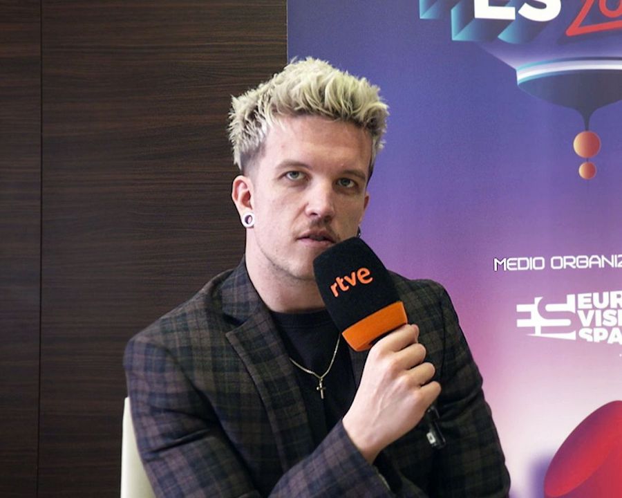 Baby Lasagna, el representante de Croacia en Eurovisión 2024, durante la entrevista