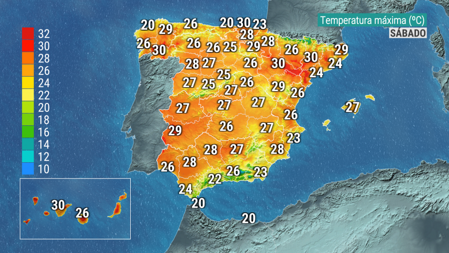 En Bilbao, este sábado se llegará a alcanzar una máxima de hasta 31 grados