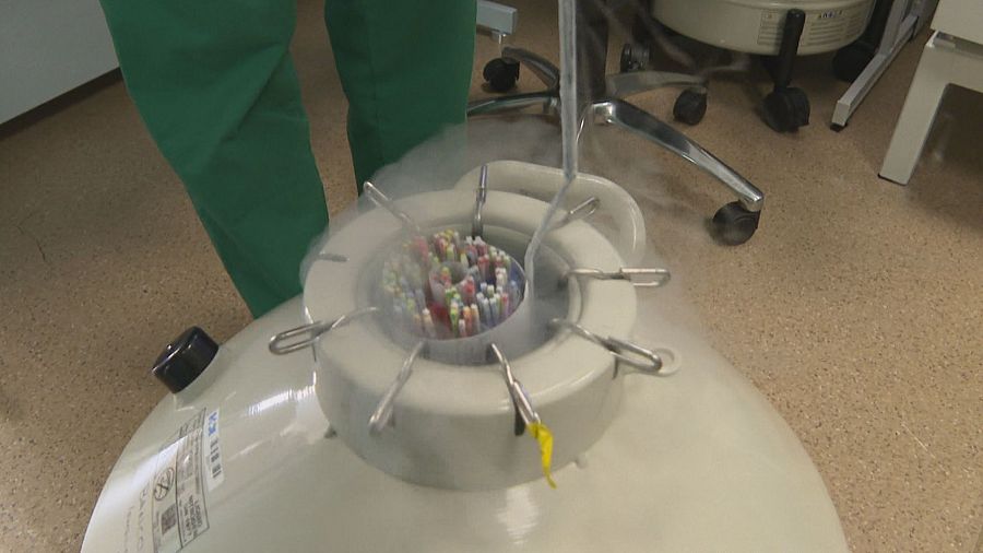 Los ovocitos vitrificados se guardan en bidones especiales, custodiados por el equipo de embrilogía