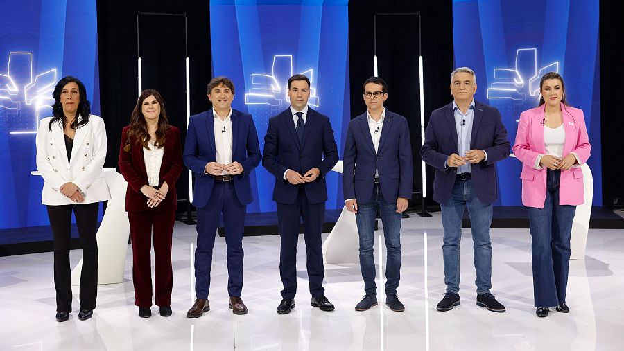 Los candidatos, en el debate a siete en EITB