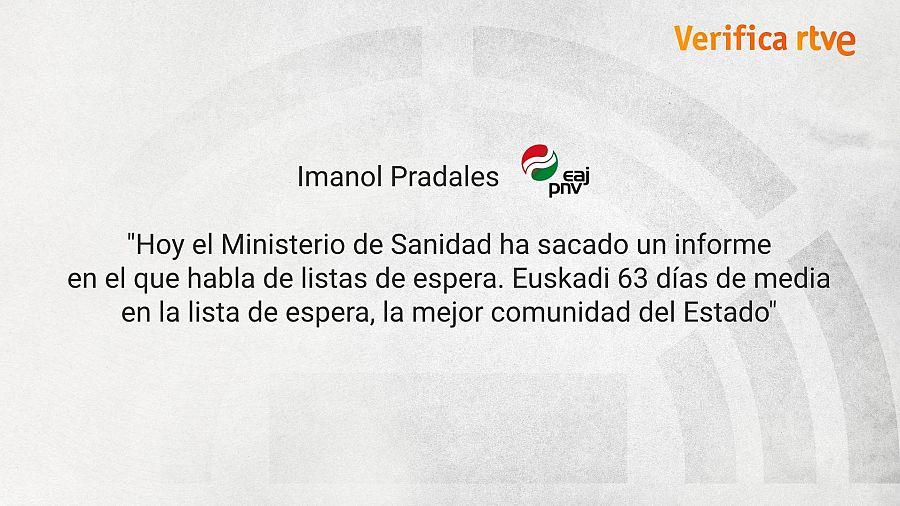 Declaración del candidato del PNV sobre las listas de espera