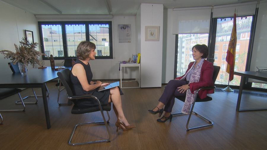 Teresa Peramato durante la entrevista con Parlamento